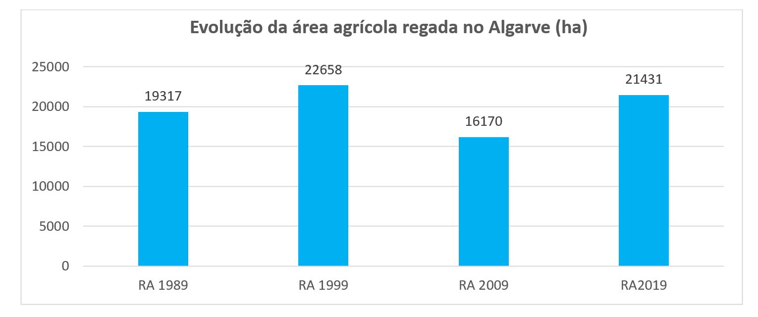 Area agricola regada no Algarve